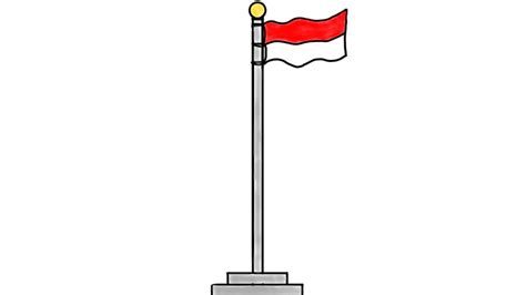 Animasi Tiang Bendera Gambar Bendera Merah Putih Kartun Sejarah ...