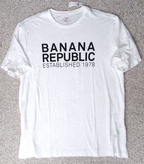 NEW$27 Mens(2XL/XXL) BANANA REPUBLIC ESTABLISHED 1978 T-SHIRT White ...