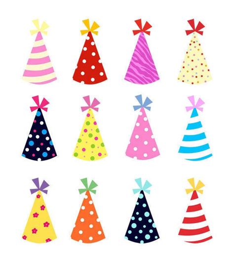 Party Hats Clip Art Set Paper Birthday Kids Celebration | Etsy