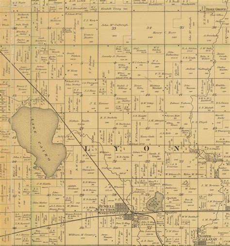 Hamilton County Iowa 1883 Old Wall Map With Landowner Names - Etsy