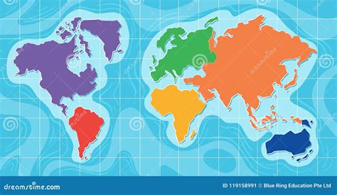 Aerial view of world map stock vector. Illustration of continent ...