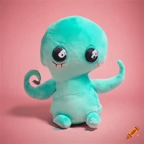 Plush toy of a cute pastel cthulhu monster