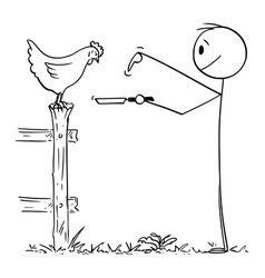 Cartoon man or farmer feeding chickens or hens Vector Image Free Vector Images, Vector Free ...