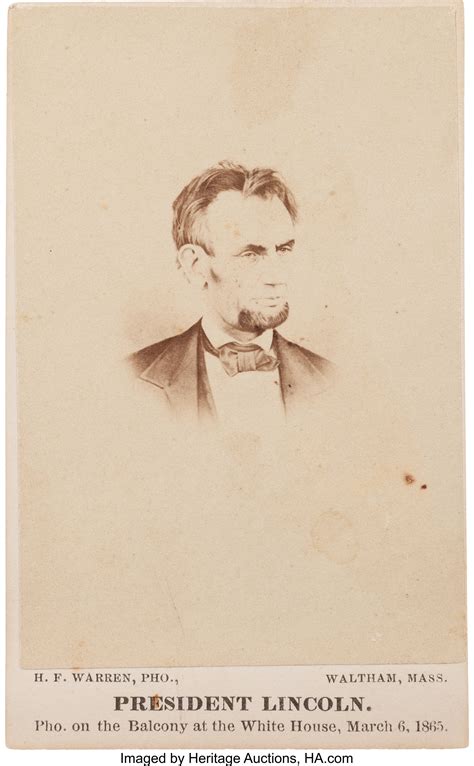 Abraham Lincoln Carte de Visite.... Photography CDVs | Lot #47352 | Heritage Auctions