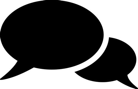 Speech Bubbles Conversation Black · Free vector graphic on Pixabay