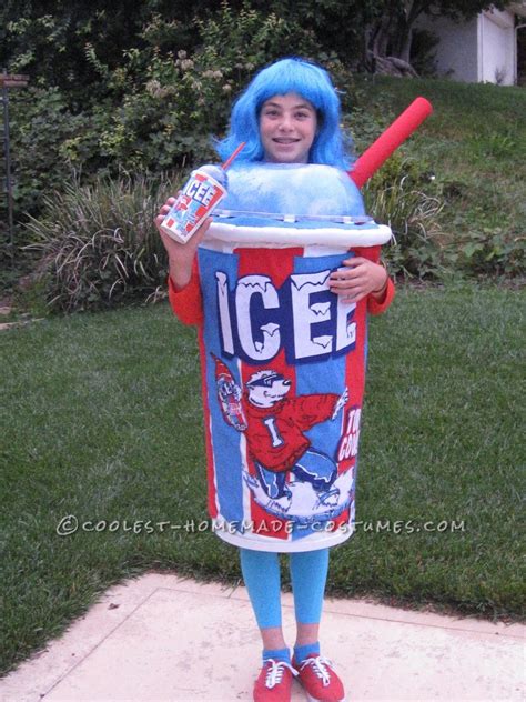 Coolest Life-Sized Homemade Icee Costume for a Girl