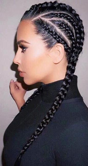 Braid hairstyles kim kardashian, Kim Kardashian on Stylevore