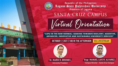 Virtual Orientation of LSPU Santa Cruz Main Campus 2021 | on campus - CASTU