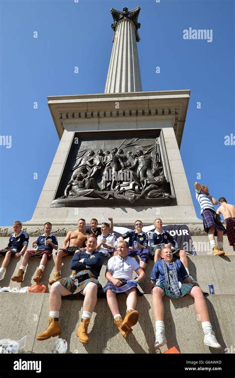 Tartan Army in London Stock Photo - Alamy