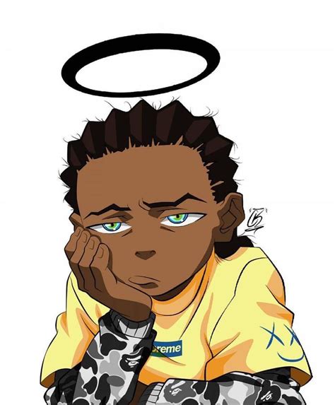 Pin by Jay Fuego on Trill and Dope | Boondocks drawings, Bape cartoon ...