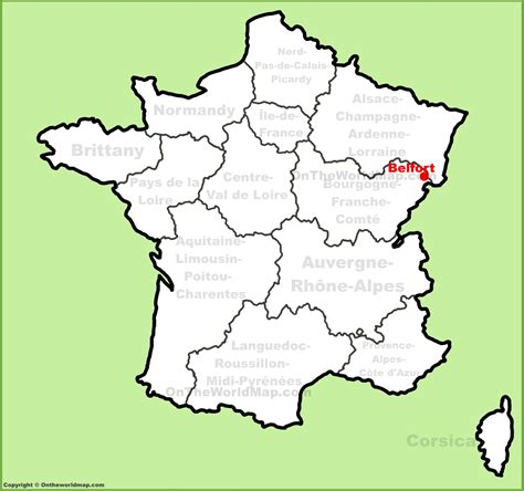 Belfort location on the France map - Ontheworldmap.com