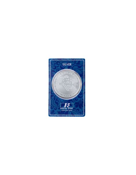 BRPL Bangalore Refinery Crypto Silver Coin Of 50 Grams in 999 Purity ...