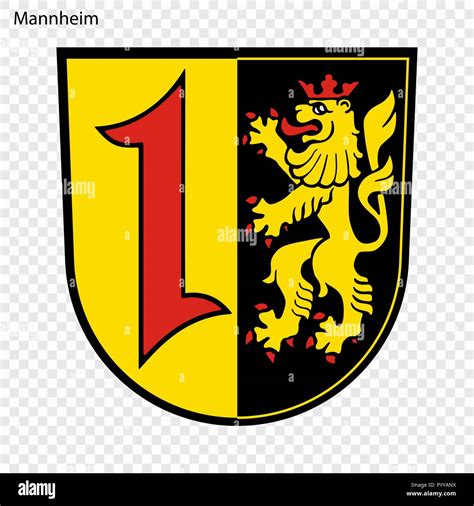 Emblem of Mannheim. City of Germany. Vector illustration Stock Vector ...