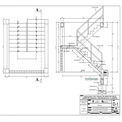 Stair construction detail drawing in 2020 | Stair plan, Building stairs ...