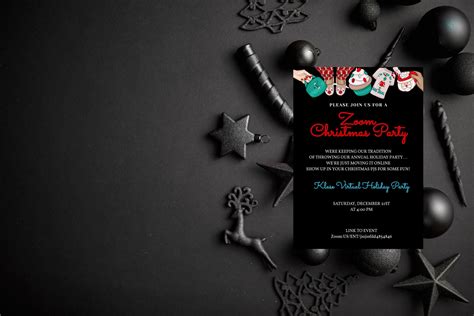 Virtual Christmas Party Invitation, Custom Christmas Party Invitation ...