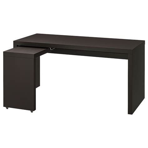 MALM Bureau à retour coulissant, brun-noir, 151x65cm. Magasinez chez IKEA® - IKEA CA