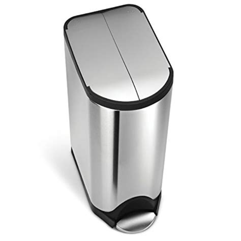 simplehuman 30 Liter/8 Gallon Stainless Steel Butterfly Lid Kitchen ...