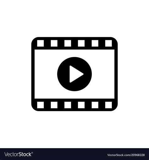 Play video icon movie icon video player symbol Vector Image