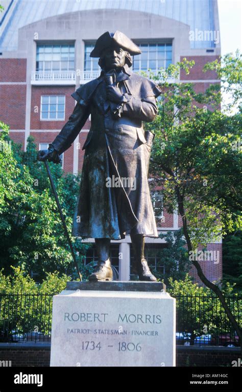 Statue of Robert Morris Founding Father and signer of Declaration of Independence Stock Photo ...