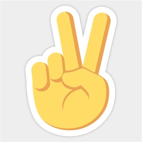 Peace Sign Emoji - Peace Sign - Sticker | TeePublic