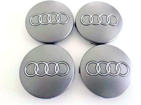 Wheel Center Caps for Audi /68mm Grey