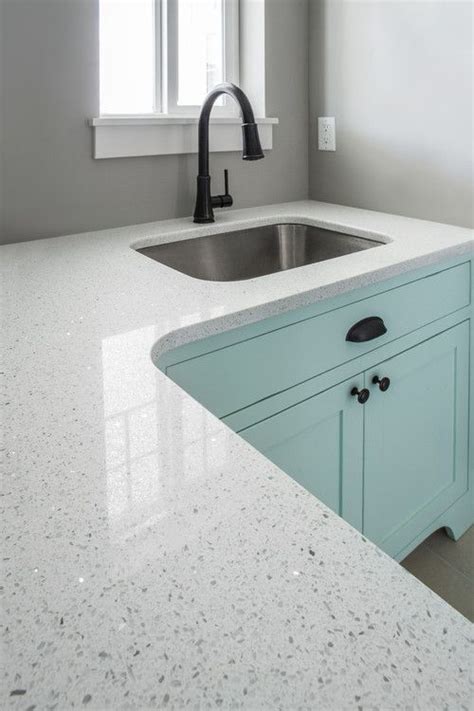 Sparkling White Quartz - Q™ Premium Quartz - MSI Quartz | Quartz kitchen countertops white ...