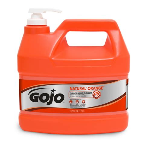 Gojo Natural Orange Pumice Industrial Hand Cleaner, 1 Gallon Quick Acting Lotion Hand Cleaner ...