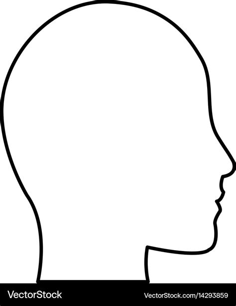 Human head profile silhouette icon image Vector Image