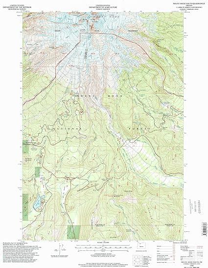 Amazon.com : YellowMaps Mount Hood South OR topo map, 1:24000 Scale, 7. ...