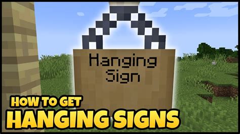 How To Get HANGING SIGN In MINECRAFT - YouTube