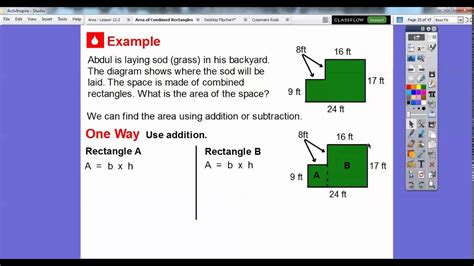 Area of Combined Rectangles - Lesson 13.3 - YouTube