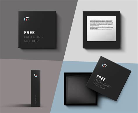 Free Square Box Mockup - Dealjumbo