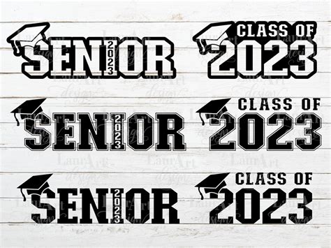 Senior 2023 College Font Class of 2023 Graphic by LauraArtDesign ...