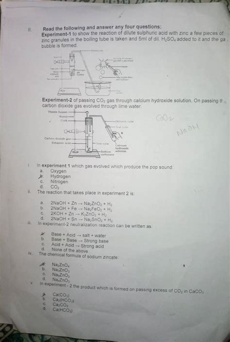 The chemical formula of sodium zincate: iv. The chemical formula of sodiu..