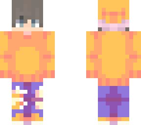 Orange Hoodie | Minecraft Skin