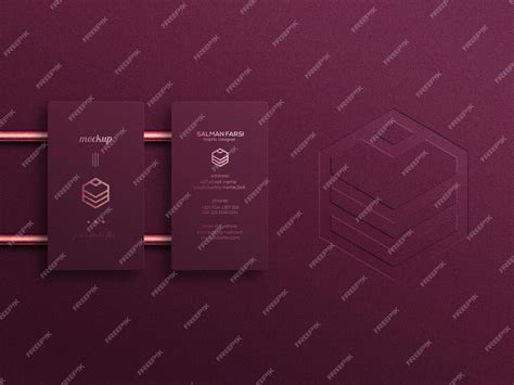 Premium PSD | Luxury and minimalist vertical business card mockup