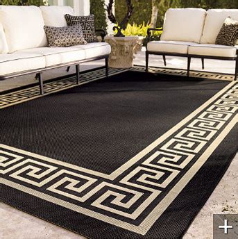 Greek Key Outdoor Rug by Frontgate - Mediterranean - Outdoor Rugs - by FRONTGATE