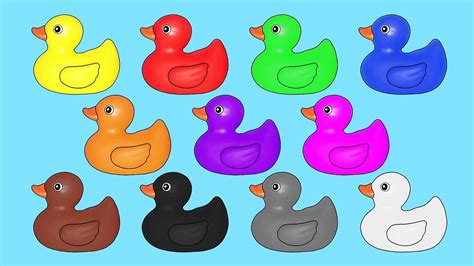 Rubber Ducks Teaching Colors Learning Basic Colours Video for Kids | song for children - video ...