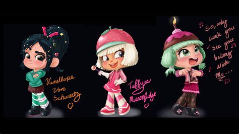 Vanellope Taffyta and Candlehead - Bonus Pic by artistsncoffeeshops on DeviantArt