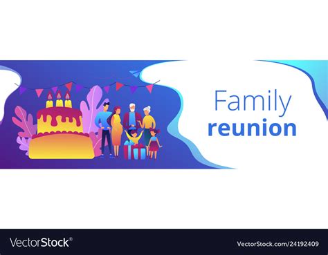 Family tradition concept banner header Royalty Free Vector