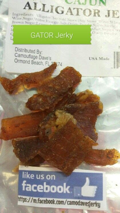 Alligator Jerky! We have Cajun, Original and Hickory. We sell out fast. www.bonanza.com/booths ...