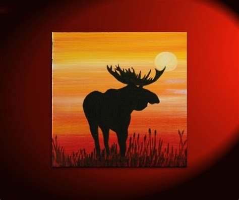 Sunset Easy Silhouette Paintings - Goimages Signs