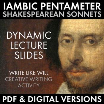 Shakespearean Sonnet, Iambic Pentameter + Creative Writing, PDF ...