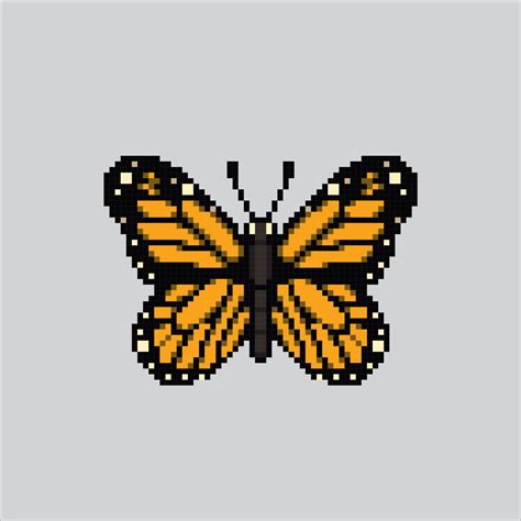 pixel art butterfly. Butterfly insect pixelated design for logo, web ...