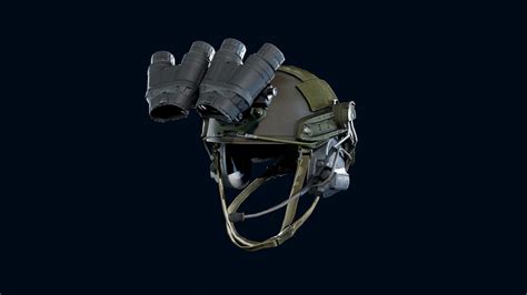 ArtStation - Military helmet with night vision goggles | Game Assets