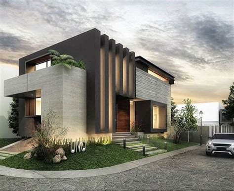 Casa moderna, contemporáneo, textura, arquitectura, volumen, forma Architecture Design, Modern ...