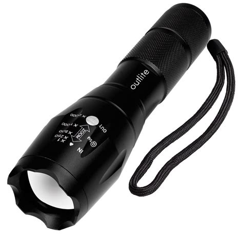 Outlite A100 Portable Ultra Bright Handheld LED Flashlight with Adjustable Focus and 5 Light ...