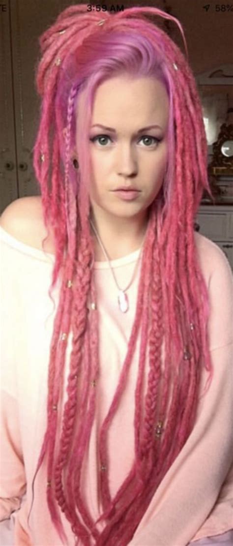 Pink dreads | Dread hairstyles, Beauty hair extensions, Pink dreads