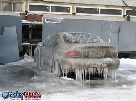 Frozen Ice Car