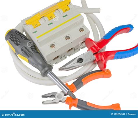 Automatic Circuit Breaker and Tools Stock Photo - Image of connect, appliance: 105264542